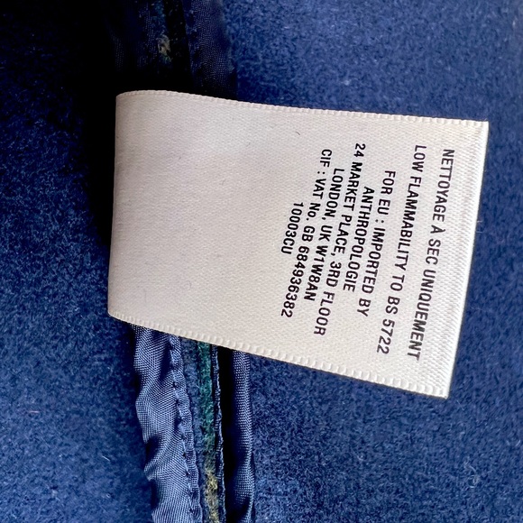 Anthropologie Cape - plaid poncho - wool blend - Picture 6 of 6